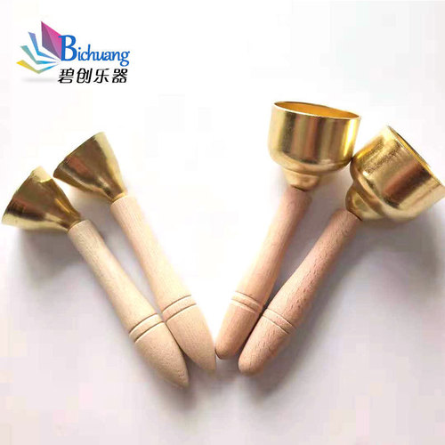 Large and small bell bells with ropes, metal bell bells, bell bells with wooden handles, hand bells with wooden handles, bell bells with wooden handles