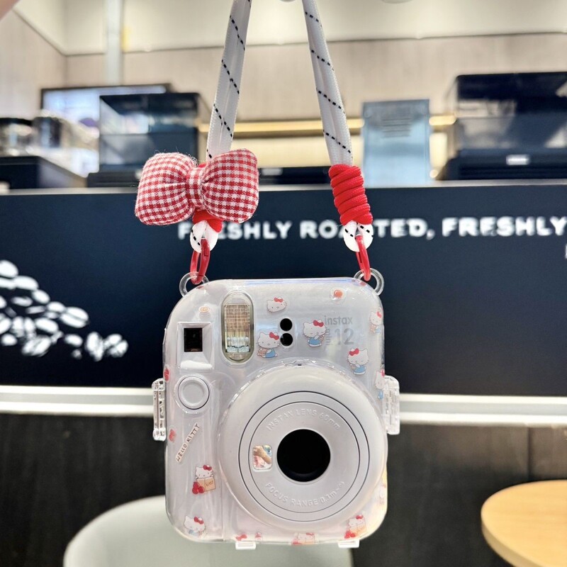 Mini12 Transparent Shell Instax Crystal Stand Hard Shell Camera Protective Shell Chain