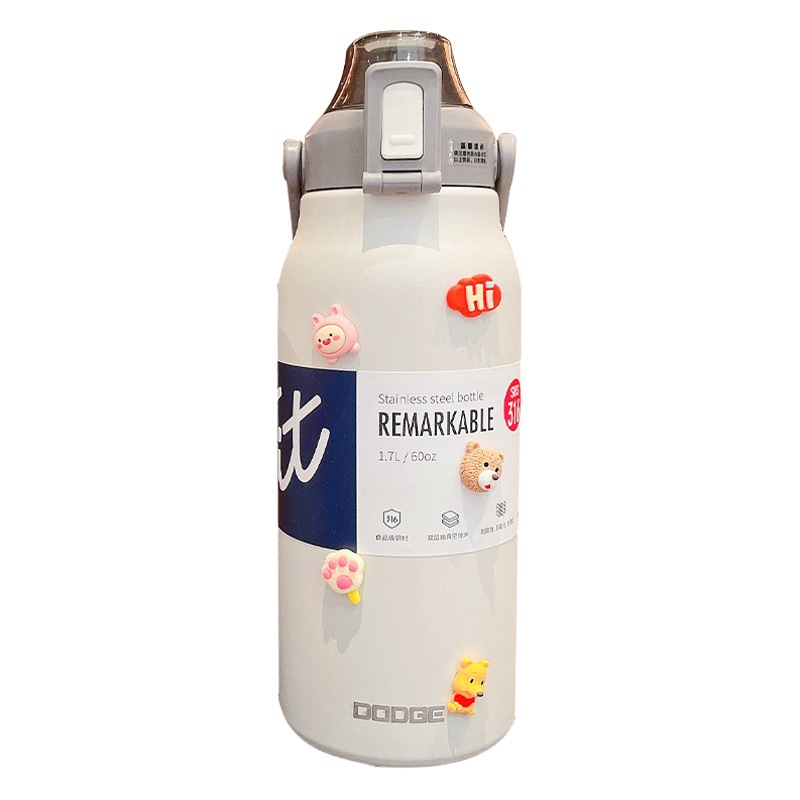 Gran capacidad de internet celebridad gran vientre taza de vacío portátil fitness deportes taza de paja 316 viaje de acero inoxidable taza práctica