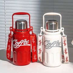 新型シンプルステンレス保温カップ高颜値大容量氷覇カップ屋外ハンドル付きダブルカップ