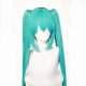 Rose Intranet Hitone Future Cos Wig Women's Long cosplay Soft Natural Double Ponytail Sweet Full Head Cover
