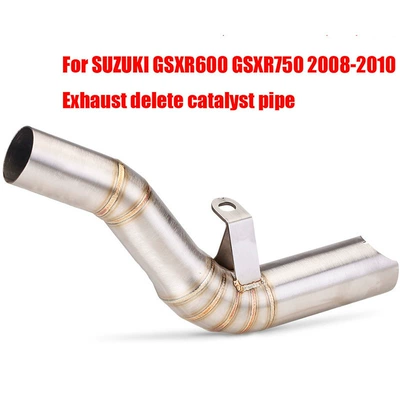 Suitable for Suzuki Gsxr600 Middle Section Stainless Steel Exhaust Connecting Pipe Gsxr750 Exhaust Pipe Modification K8 K10 (Exhaust pipe) - a