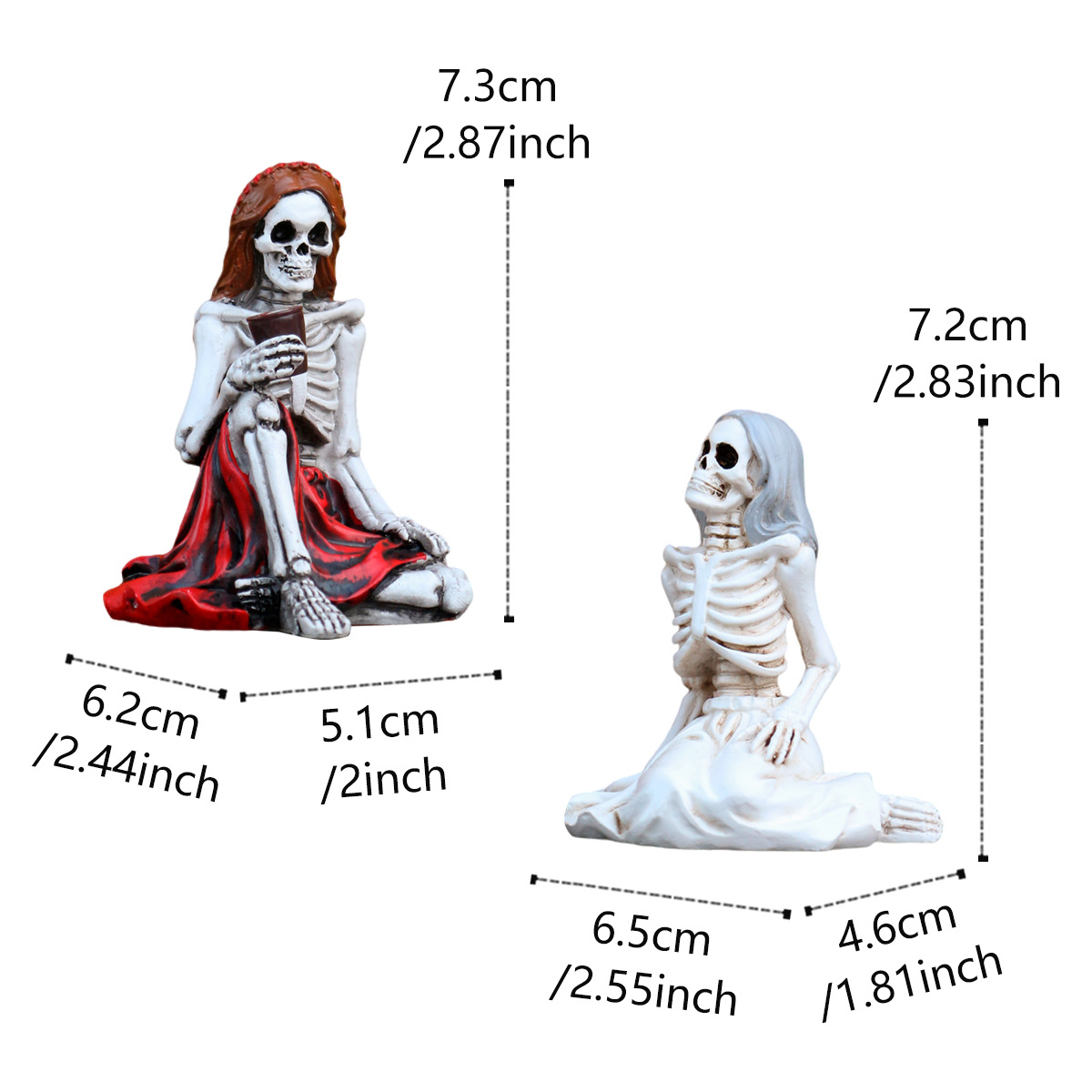 Halloween  Skull Girl Chat Decoration Ornaments Home Storage Ornaments Halloween Scene Layout Ghost Festival