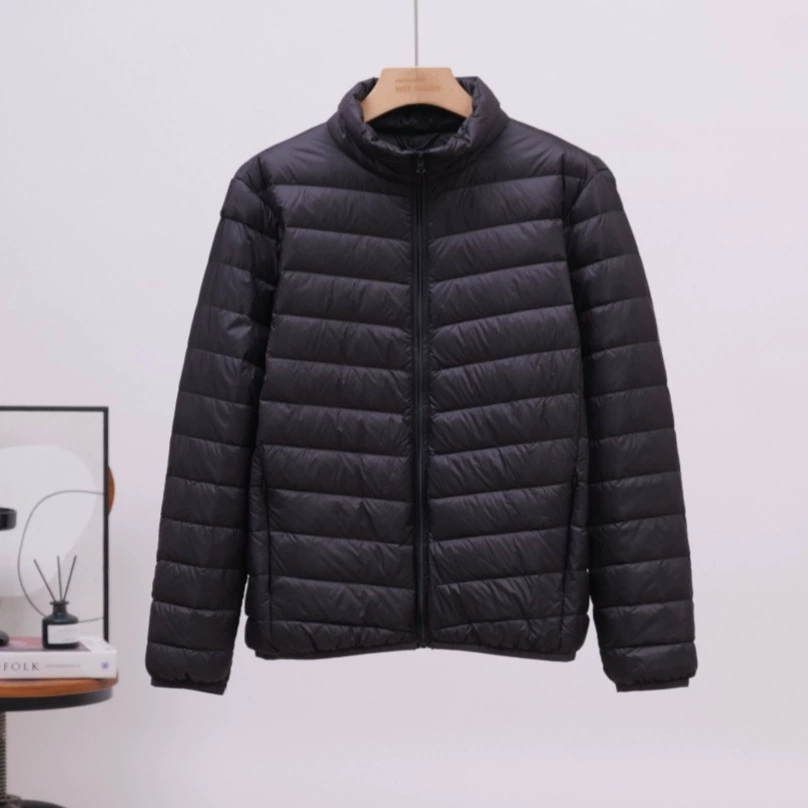Легкий пуховик из 90% белого утиного пуха для мужчин, короткий стиль, версия 100kg легкая и тонкая, увеличенный размер для высоких и крупных мужчин, одежда для папы
