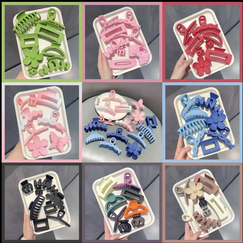 Cross-Border Popular Colorful Set of Hair Clips for Women, High-End Shark Clips, Hair Accessories Wholesale, Luxurious Feel