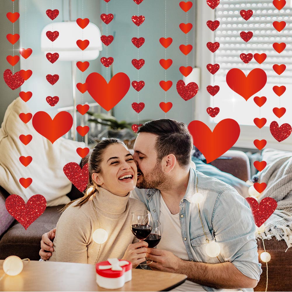 Nuevos productos transfronterizos Decoración del día de San Valentín Colgante de línea de coche Decoración de fiesta del amor del día de San Valentín Colgante de boda Colgante