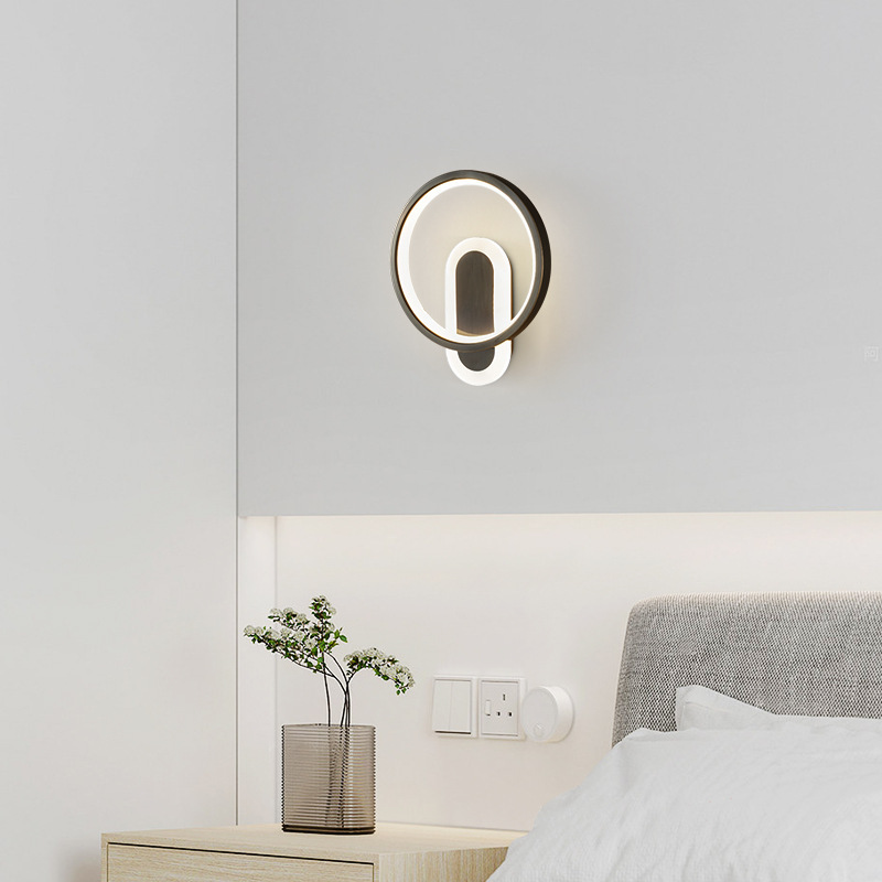 lámparas de pared lámparas de pared dormitorio escaleras posmodernas iluminación de fondo de pared luminarias de sala de estar pasillo lámpara de fondo de escaleras
