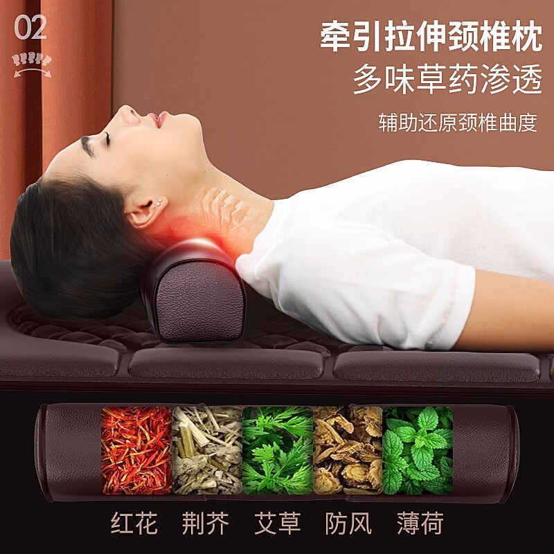 源头工厂家用智能气囊按摩床垫全身颈肩揉捏电动靠垫恒温热敷定时|undefined