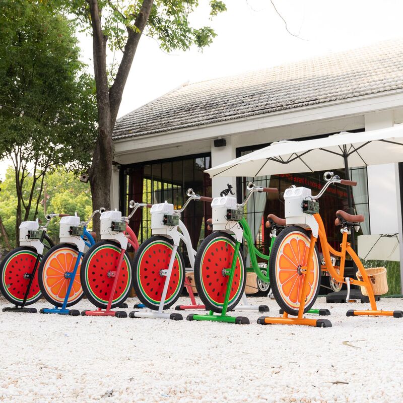 Road Bike Bubble Machine with Advertising Adult Bicycle Generator Pedal Bicycle Hybrid Self-propelled