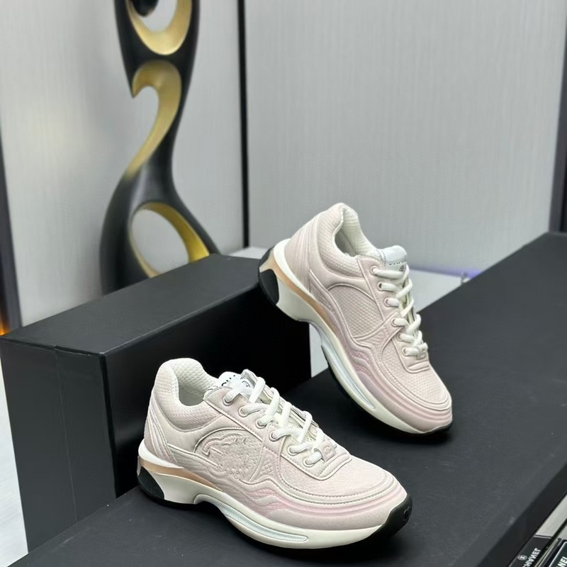 欧货厚底运动鞋女休闲粉色2025年春季新款银角轻便小白鞋老爹鞋女|undefined