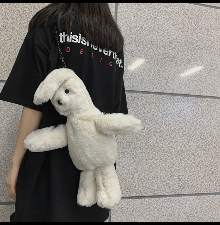 Cute Bunny Shape Messenger Plush Bag Wholesale Nihaojewelry display picture 8