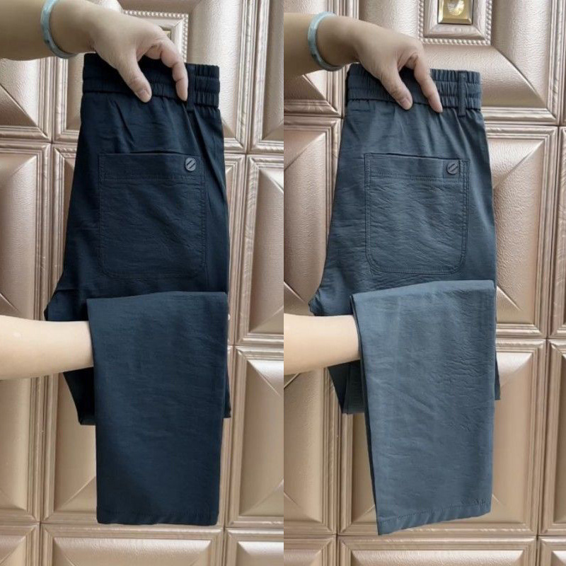 Men's Casual Pants Summer Thin Fashion Solid Color Business Versatile Straight Pants Comfortable Breathable Sports Pants