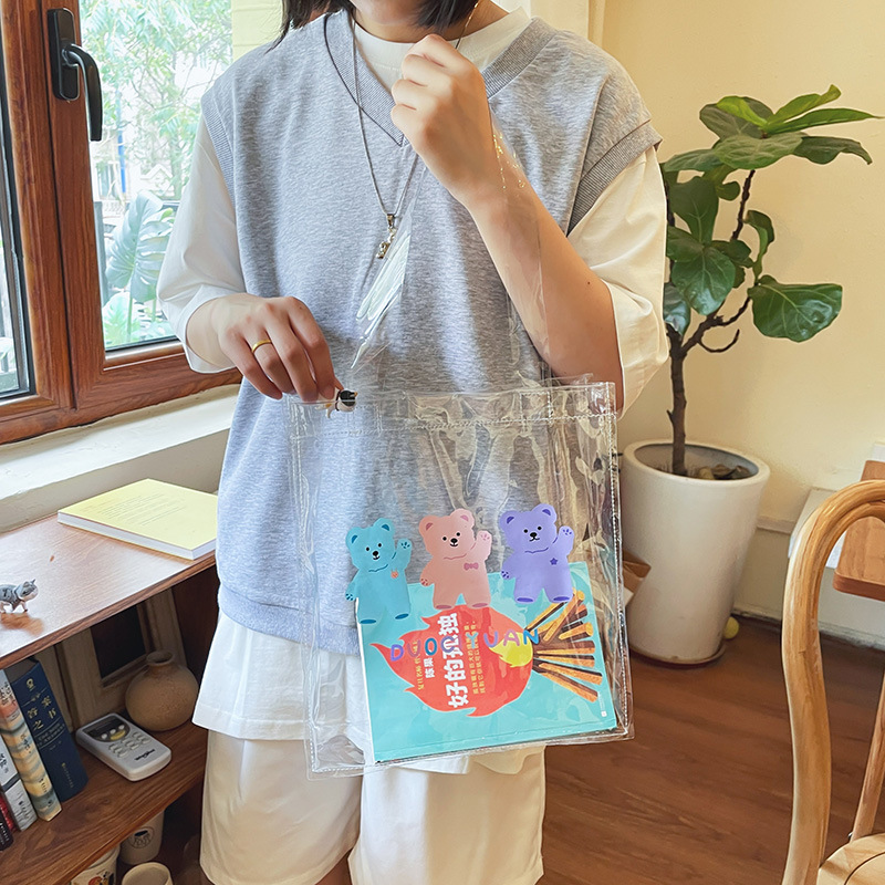 Wholesale Cartoon Color Printing Bear Transparent Shoulder Bag Nihaojewelry display picture 75