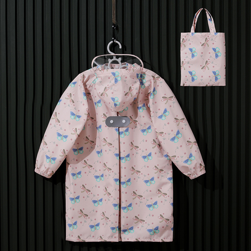 Children's Raincoat 2025 New Model for Toddlers and Young Children with Backpack Space, Cartoon Design
