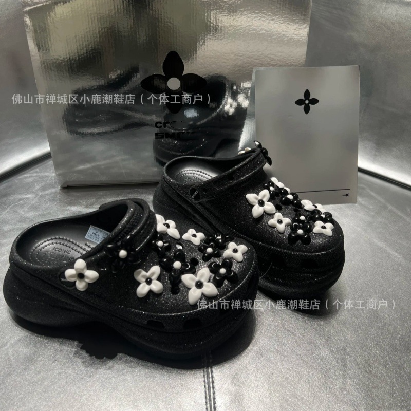 SMFK联名系列小鲸鱼洞洞鞋吴宣仪同款厚底舒适凉鞋女夏季外穿跨境|undefined