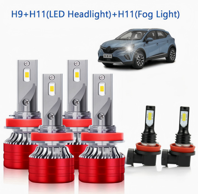 Tcyato Cross-Border Hot-Selling Led Headlight Set, Front Headlights, Fog Lights, High and Low Beam Modified Headlights