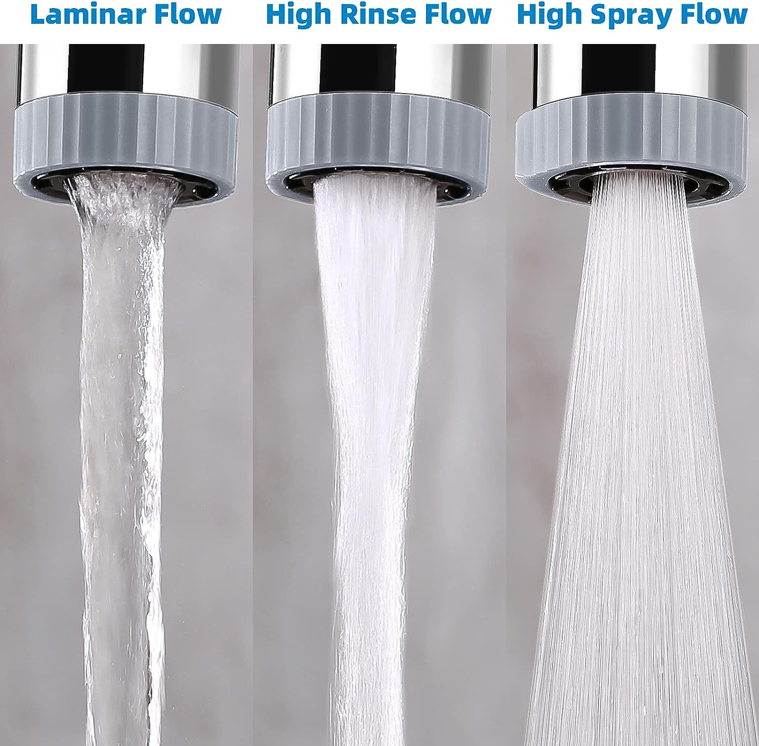Splash-proof showerhead, faucet extender, rotatable faucet head, kitchen basin faucet, 720-degree bubble maker Item Picture