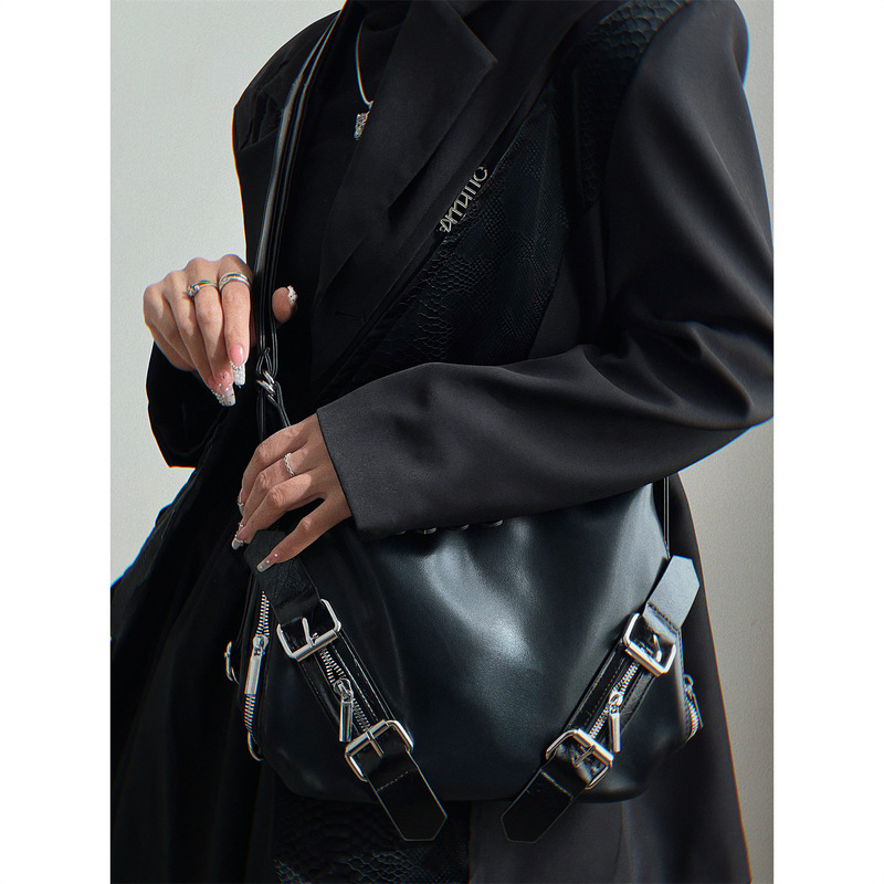 College Style Backpack Women's High-end Dark Sweet Cool Tote Bag All-match Spice Girl Multi-purpose Shoulder Crossbody Bag College Style Backpack Women's High-end Dark Sweet Cool Tote Bag All-match Spice Girl Multi-purpose Shoulder Crossbody Bag
