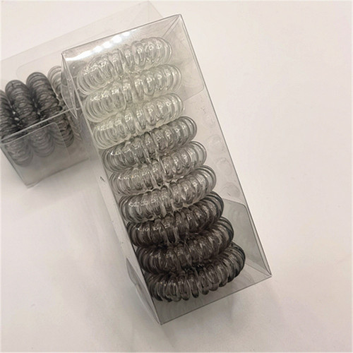 9 boxes of gradient phone cord hair rings cross-border phone rings Yiwu street stall jewelry headwear transparent rubber band wholesale