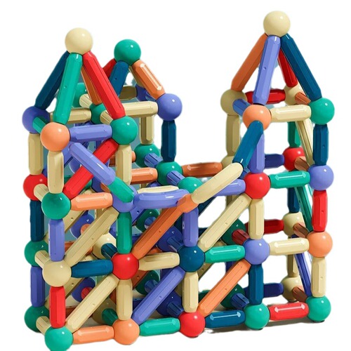 Cross-border ever-changing magnetic rod children's educational toys geometric magnetic building blocks magnetic rod strong magnetic toys foreign trade