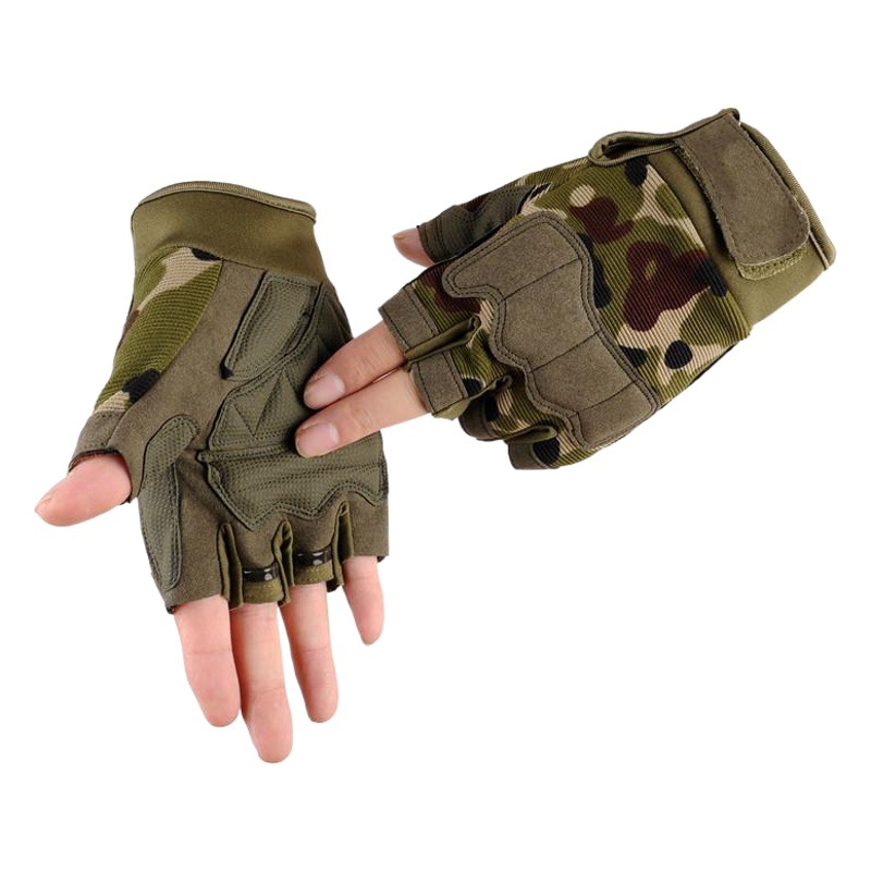 Guantes tácticos transfronterizos de medio dedo, fuerzas especiales, fanáticos del ejército, paracaidistas, hombres y mujeres, deportes al aire libre, entrenamiento de montañismo, fitness al por mayor A5