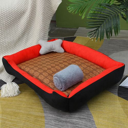 Dog bed for all four seasons, removable and washable pet bed, winter dog pad, thick Teddy Golden Retriever large dog bed Ge Kun