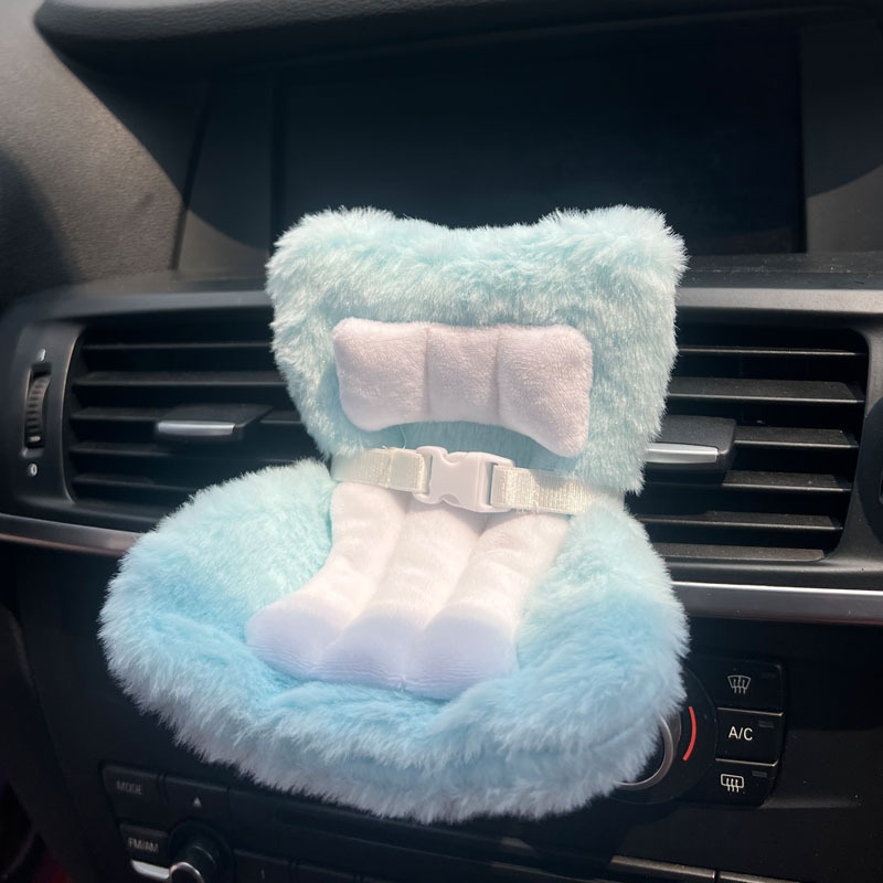 ラブブー人形、安全シート、かわいい人形、エアアウトレット、トレンディな装飾品、車内装飾に適しています。|undefined