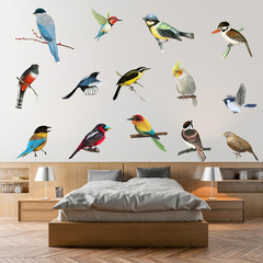 Factory direct sales new model Magpie Branch Bird Parrot Wall Sticker Living Room Bedroom Children's Room Decorative Painting KSY-58