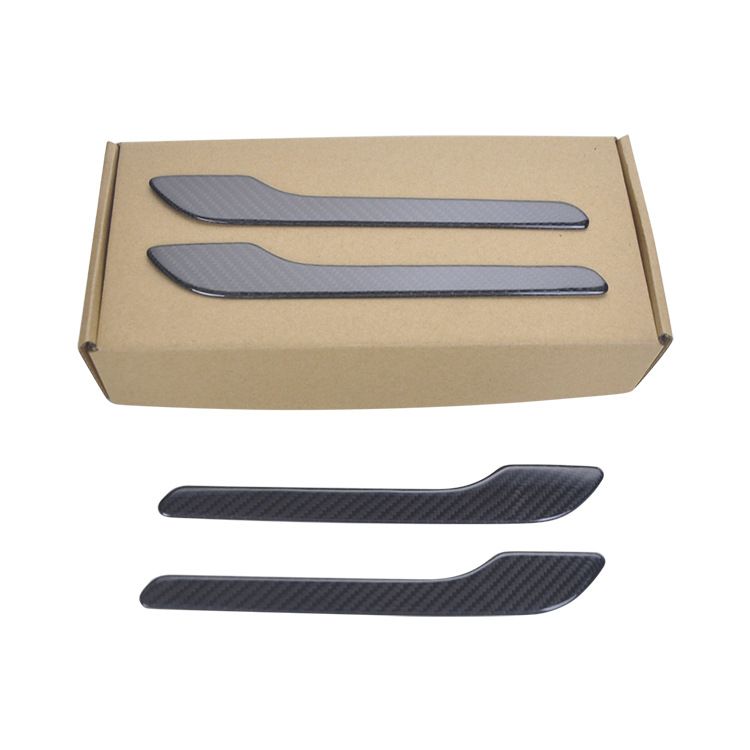 100% Real Carbon Fiber Door Handle - For Tesla Model Y - Glossy Carbon Fiber Exterior Door Handle Trim for Model 3