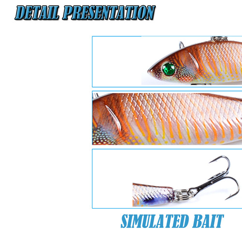 Lure bait submersible painted fake bait VIB full swimming layer bionic fish bait 6.5cm/8.5g plastic hard bait cross-border factory