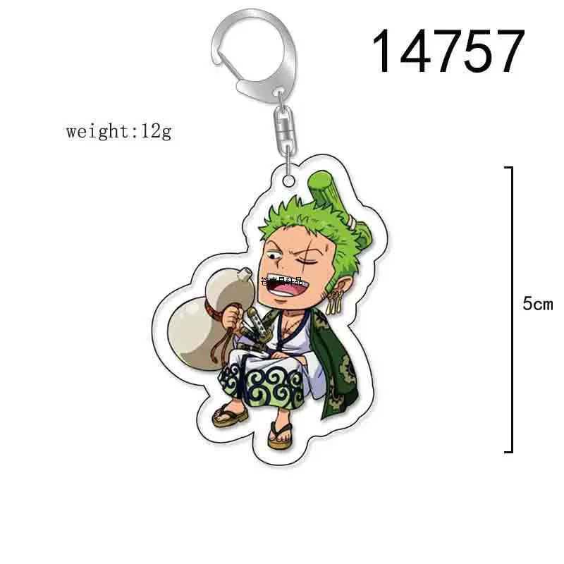Аниме брелок One Piece Ackle перилатеральный, Луффи Саурон прозрачный кулон, двусторонний DIY