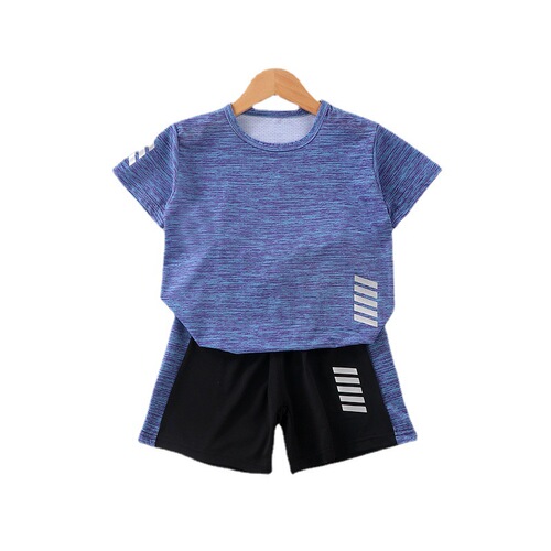 Children's short-sleeve set running sportswear casual quick-drying clothes
