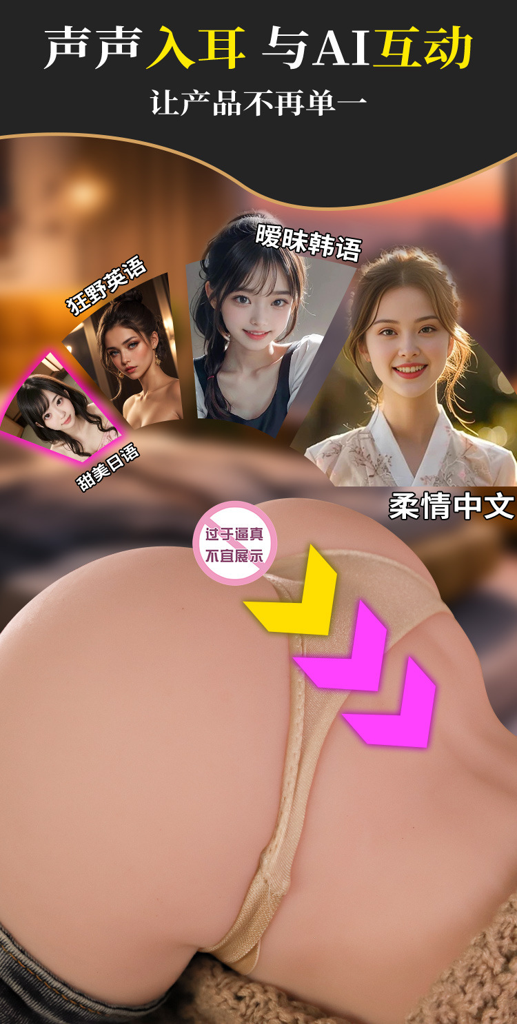 Jiuai Solid Doll TPE Male Masturbator Realistic Vagina and Buttocks Manual Inverted Mold Device — detail image 13