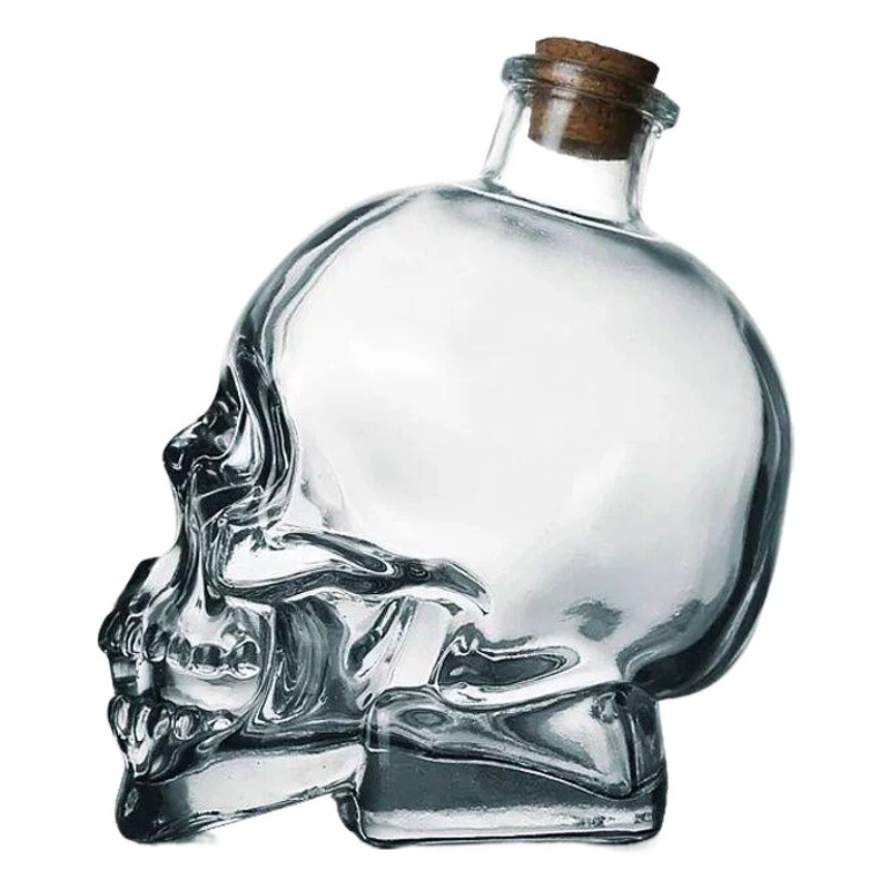 750ml180ml380m творческий l Череп бутылки вина стеклянная бутылка Череп бутылки вина ремесло бутылки