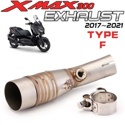 Yamaha Scooter Yamaha Xmax300: Motorcycle exhaust pipe - titanium-color-middle-section-with-oxygen-port