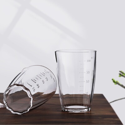 PC透明量杯100ml耐摔加水杯|ru