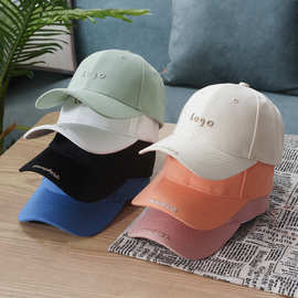 帽子女logo刺绣硬顶棒球帽 秋季韩版潮ins跨境百搭鸭舌帽工厂批发