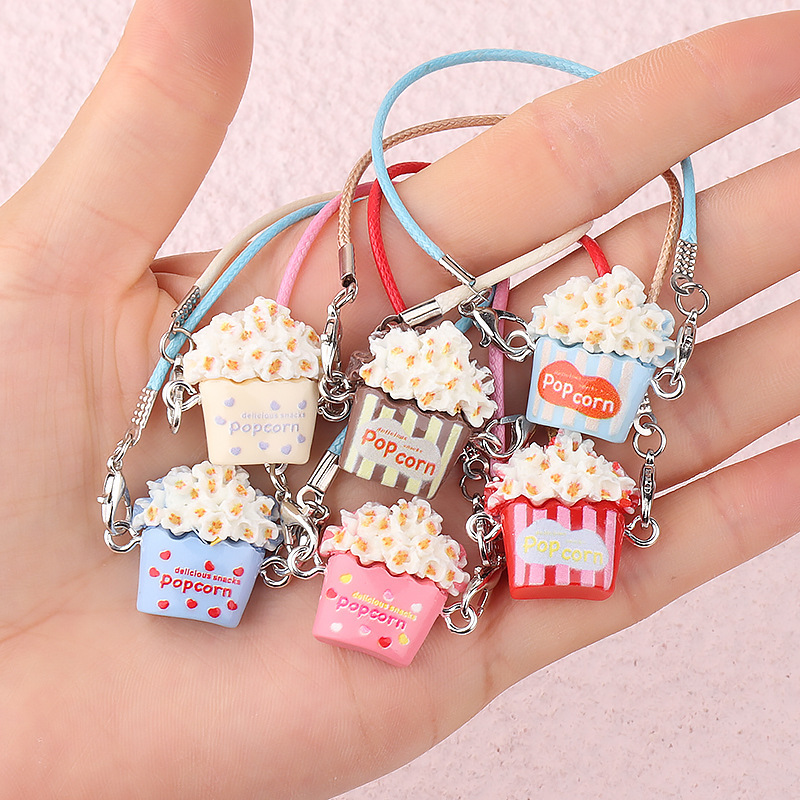 New Dollhouse Dollhouse Mini Model Popcorn Resin Accessories Bag Doll Labubu Pendant