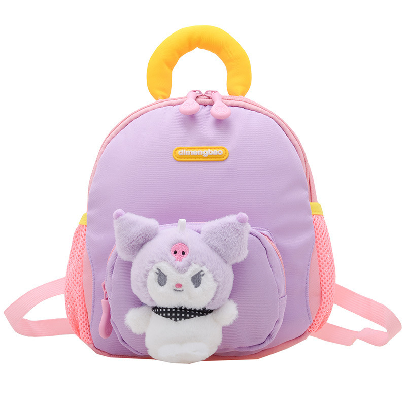Mochila de jardín de infantes para niños, mochila de hombro encantadora para niños y niñas, muñecas de dibujos animados para salir a la marea del turismo