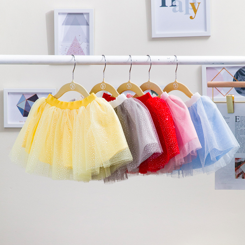 Korean Style Girls'Skirt,Baby's Sparkling Princess Skirt,Short Skirt,Girl's Candy-colored Mesh Skirt,y Dress