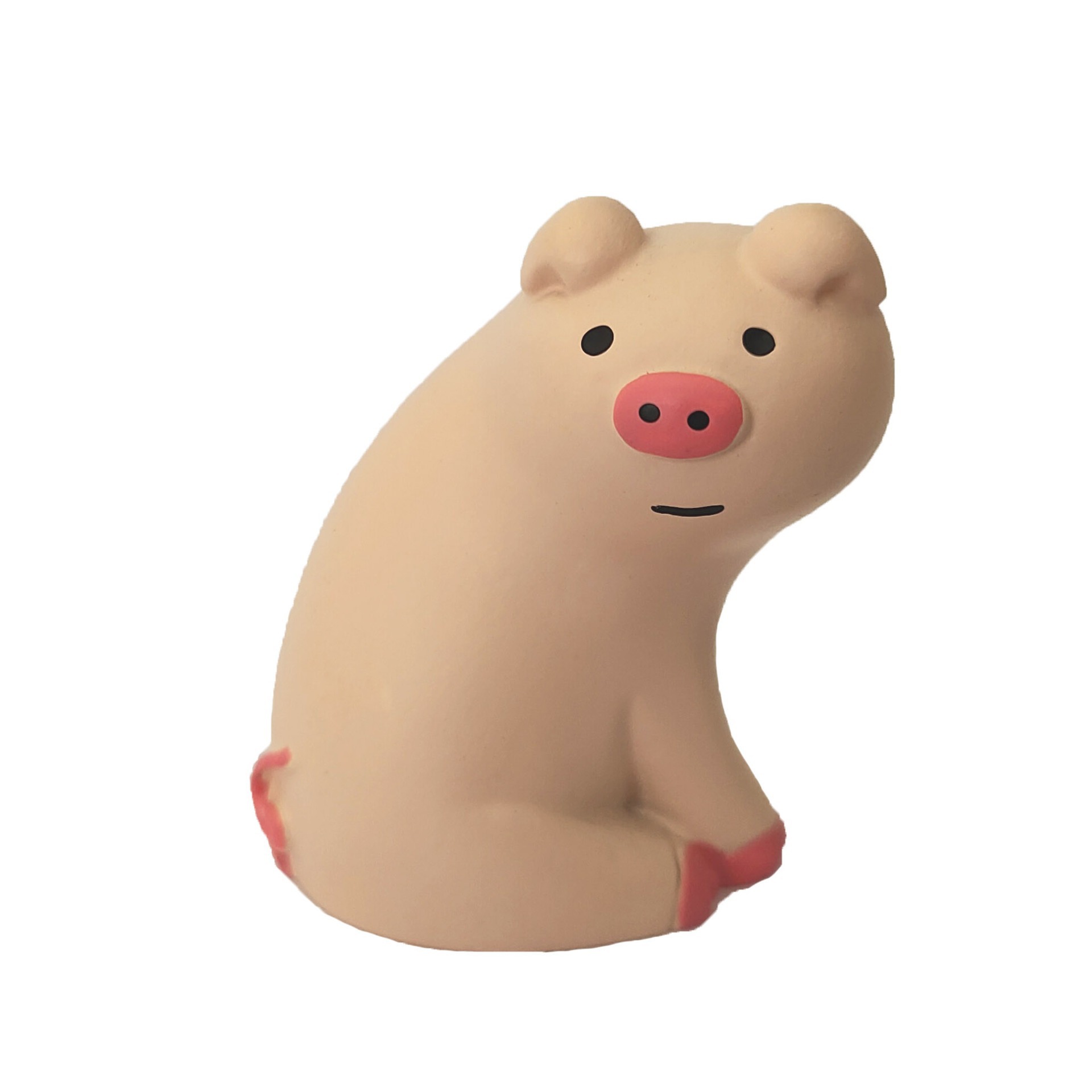 머리를 돌리는 핑크돼지