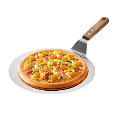 烘焙工具木手柄披萨铲12寸不锈钢蛋糕裱花安全转移器|ms