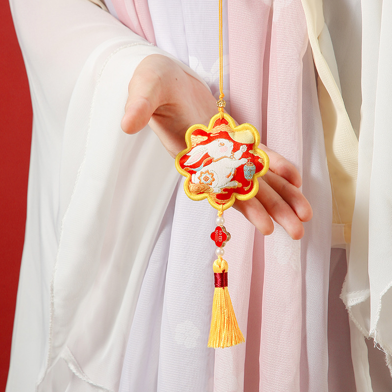 中秋挂件月兔嫦娥香囊平安祈福香包古风汉服随身荷包福袋香包香囊|undefined