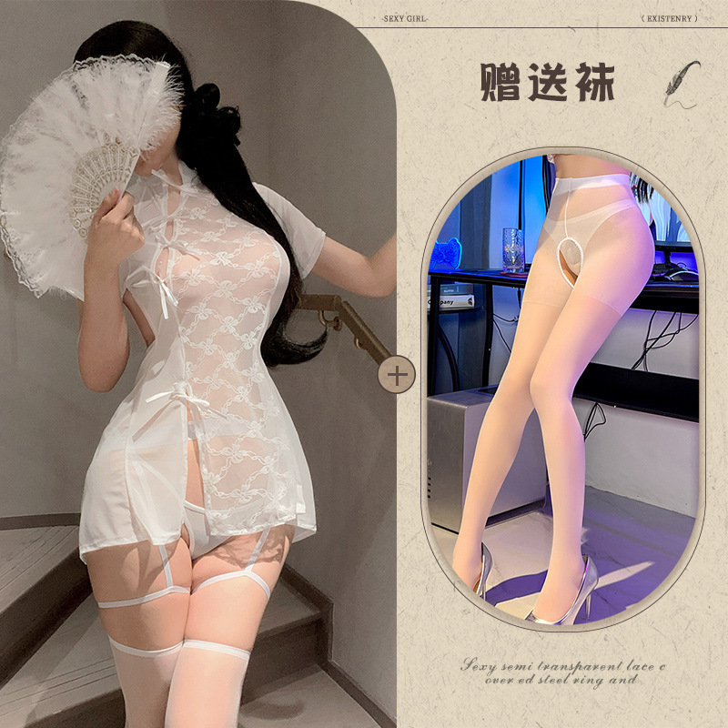 흰색 + 흰색 오픈 양말