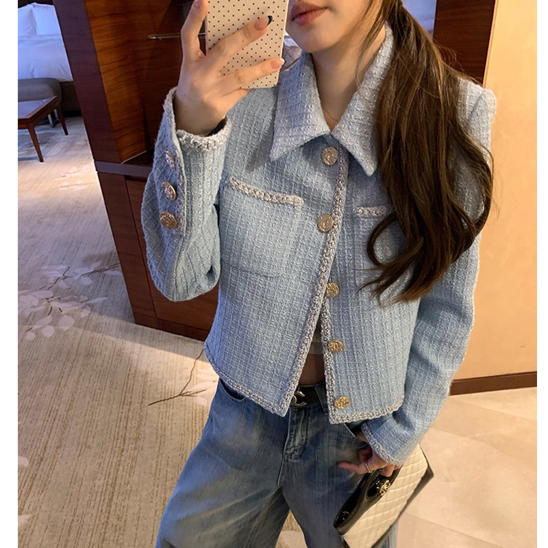 2025秋季新款名媛风'经济上行的美'si服小香风精致高奢编织外套女|undefined