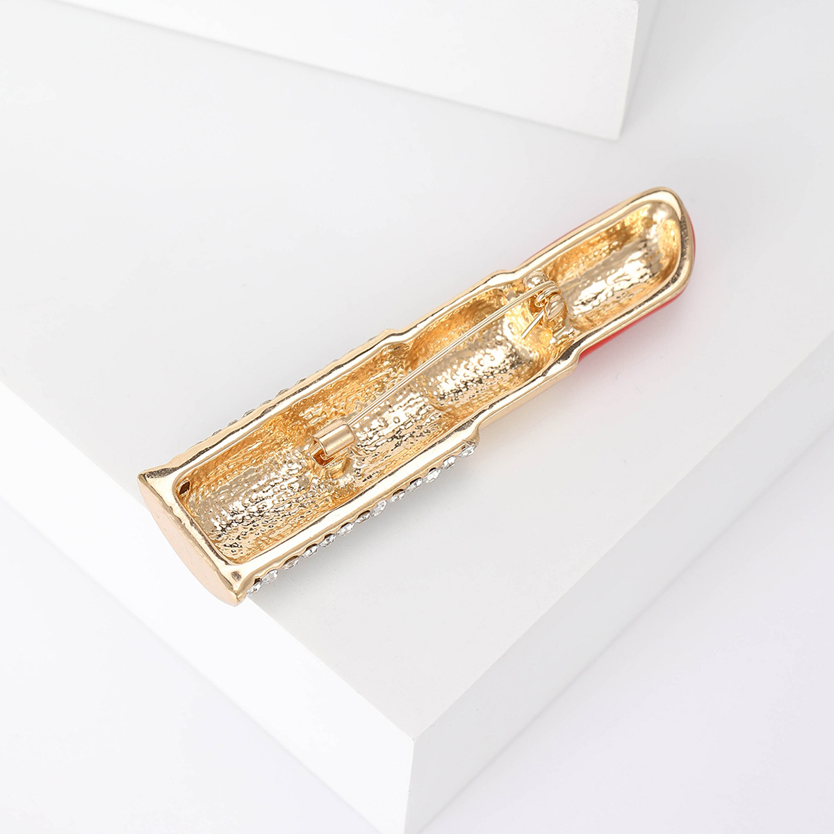Retro Style Enamel, Enamel Craft Retro Pin Lipstick Alloy Enamel Women's Brooches