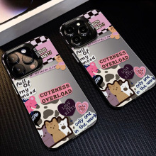 ins英文小狗适用iPhone17Pro Max手机保护壳苹果15小众14大孔高级