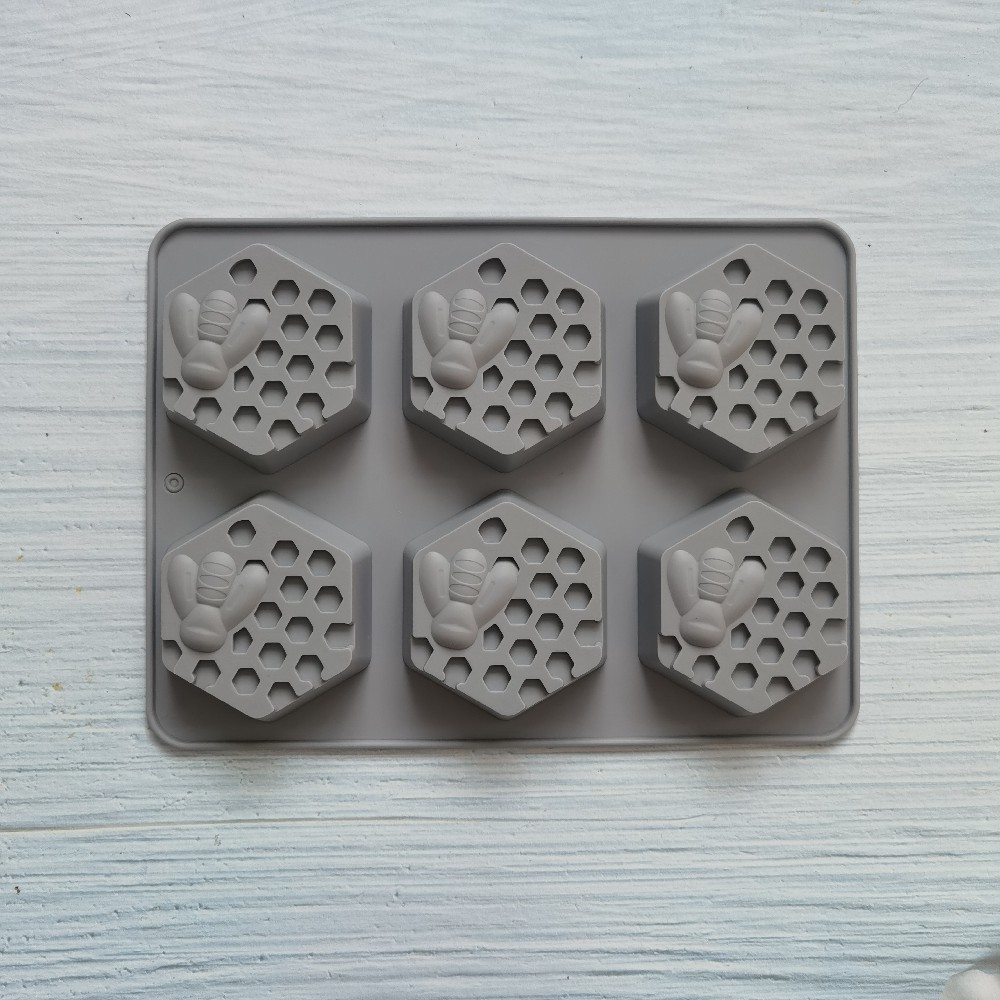 6 jabon de abeja 90 molde de silicona pastel helado pudín postre molde de jabón para utensilios