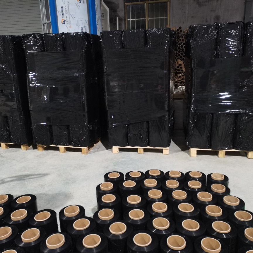 围膜PE拉伸缠绕膜塑料膜黑色薄膜生产厂家20公斤50CM宽