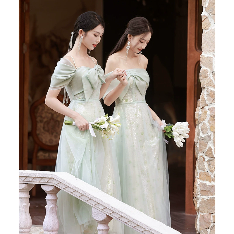 Bridesmaid dress, green evening dress